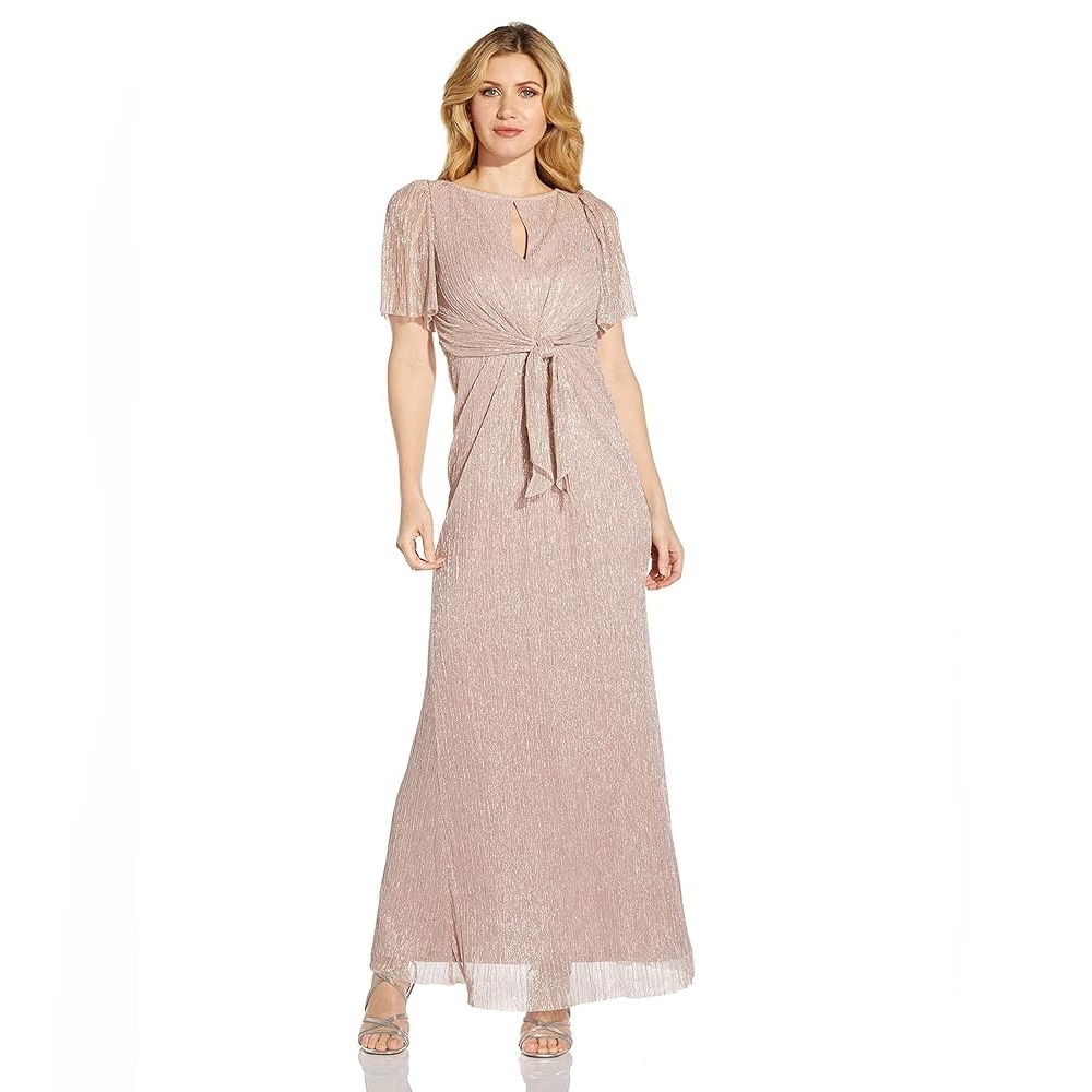 Adrienna Papell women’s stardust pleated mermaids gown